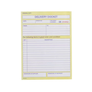 5 x Spirax Delivery Docket Book No.503